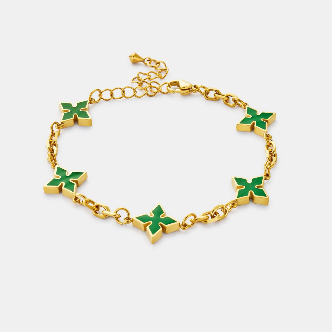 Signature Bracelet Green (Gold)