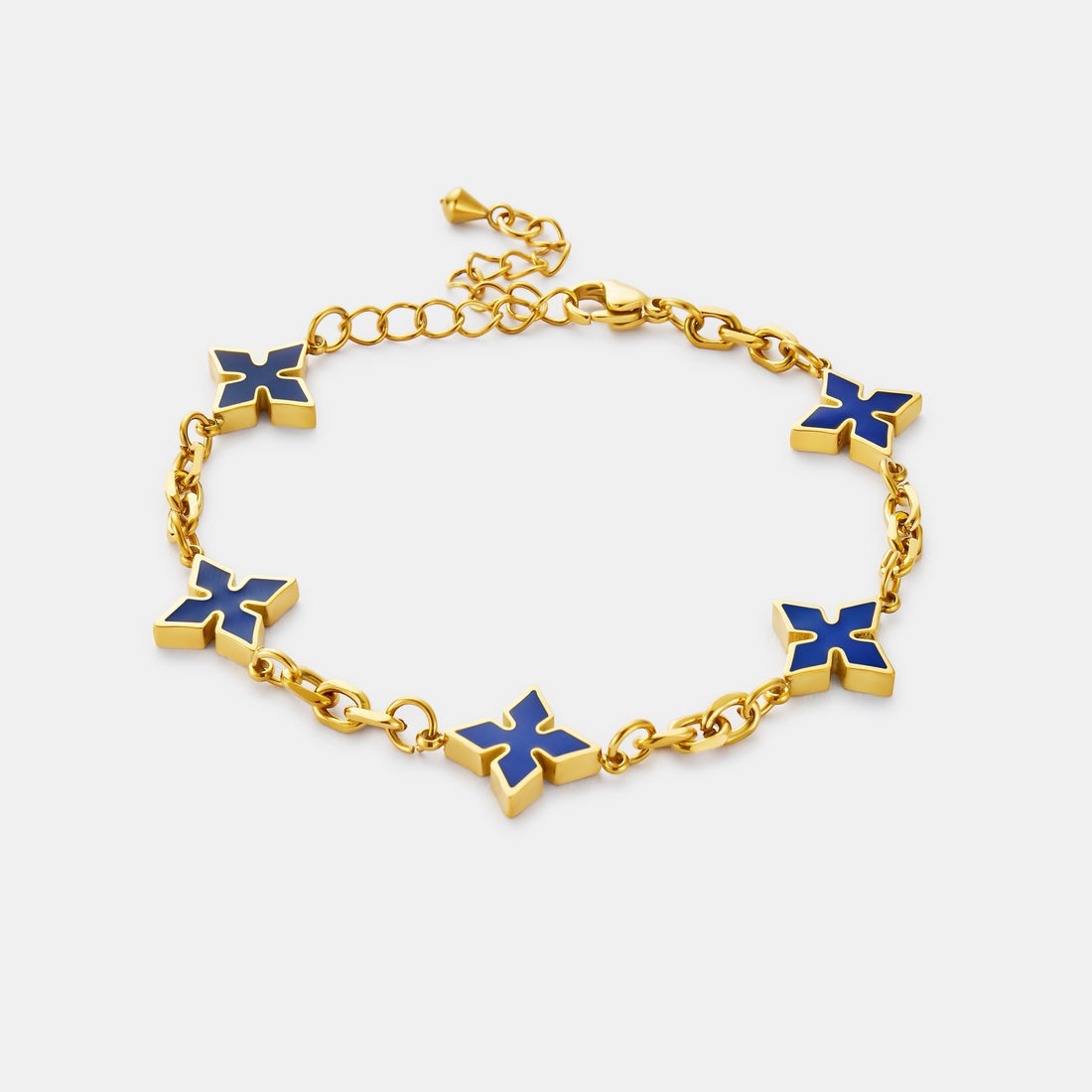 Signature Bracelet Blue (Gold)