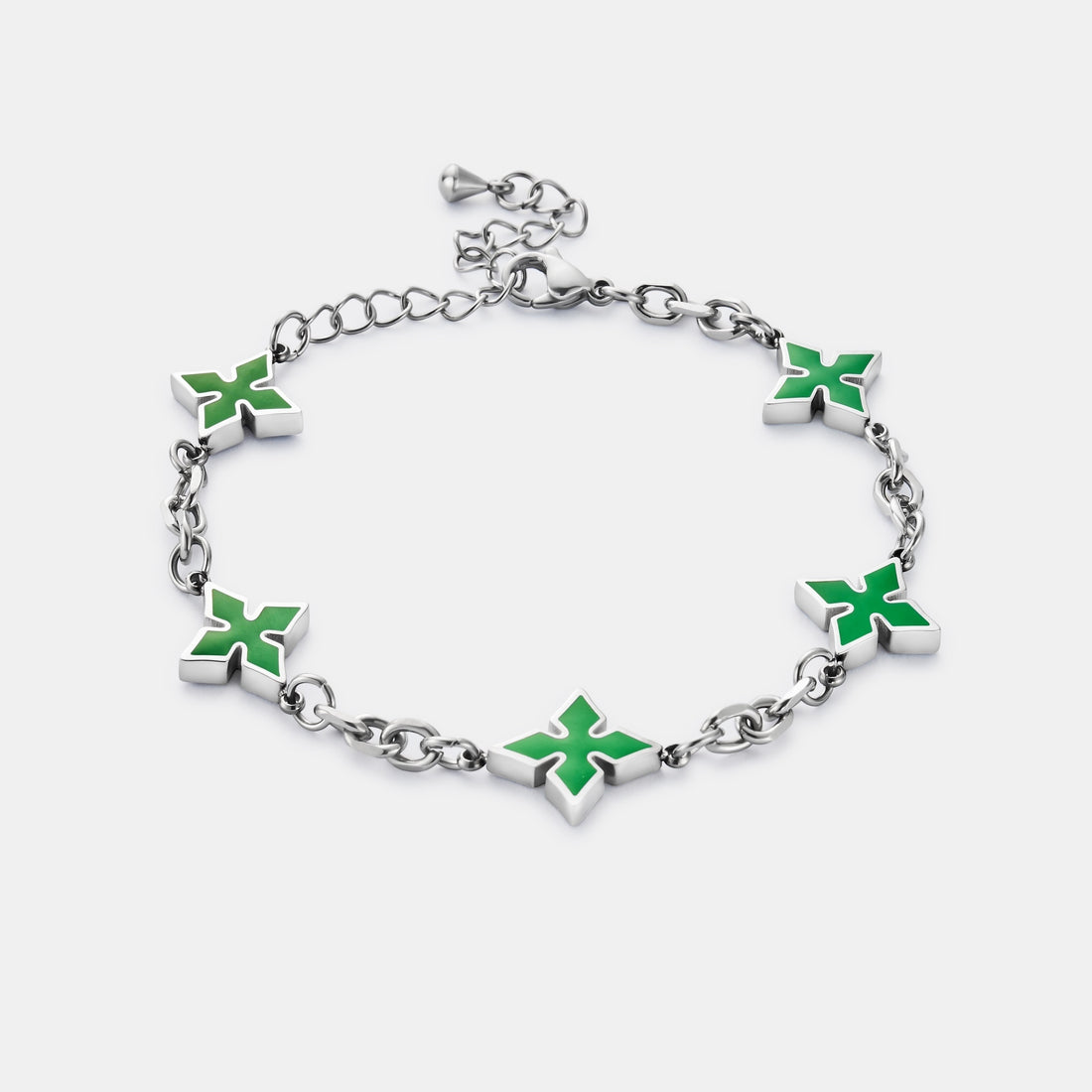 Signature Bracelet Green (Silver)