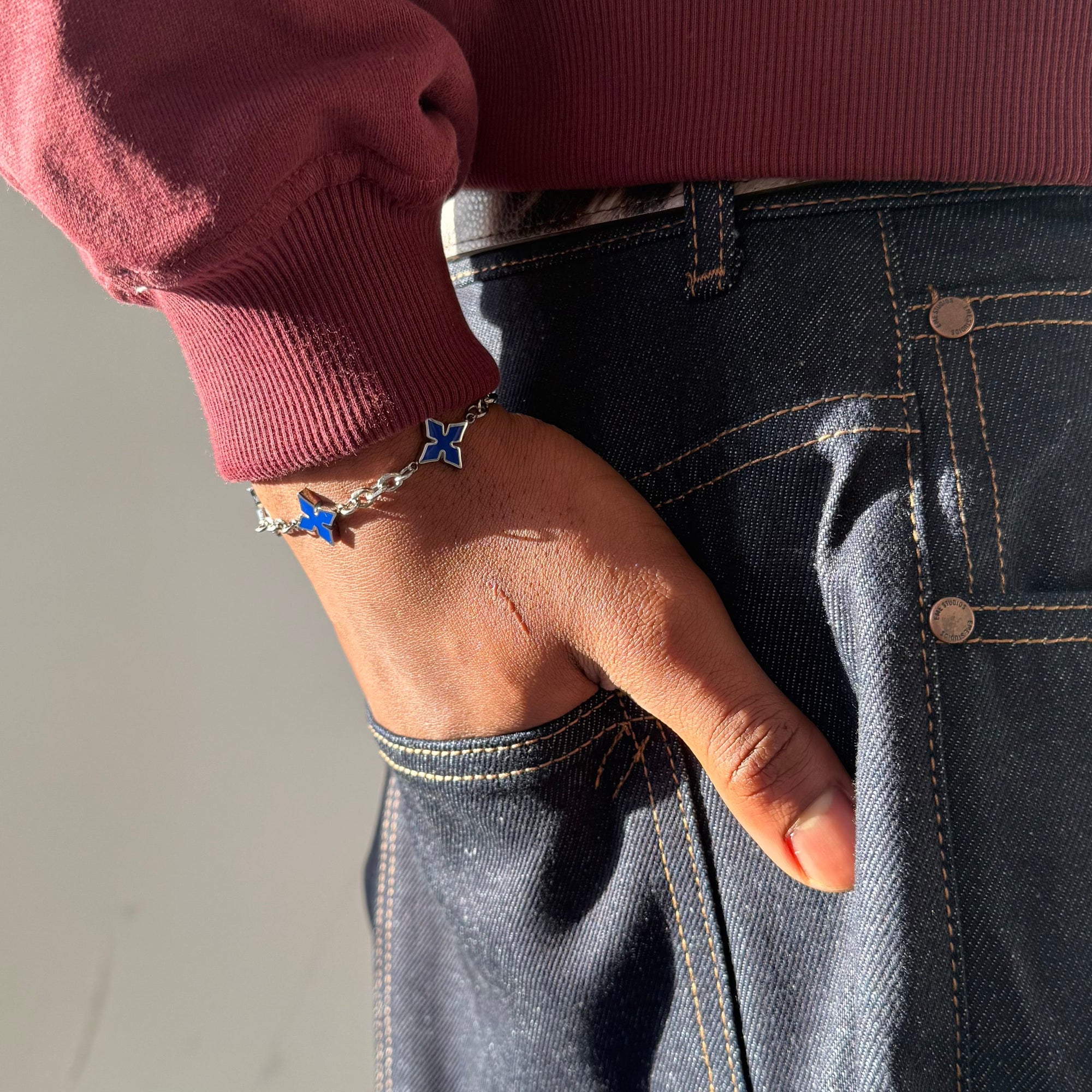 Signature Bracelet Blue (Silver)