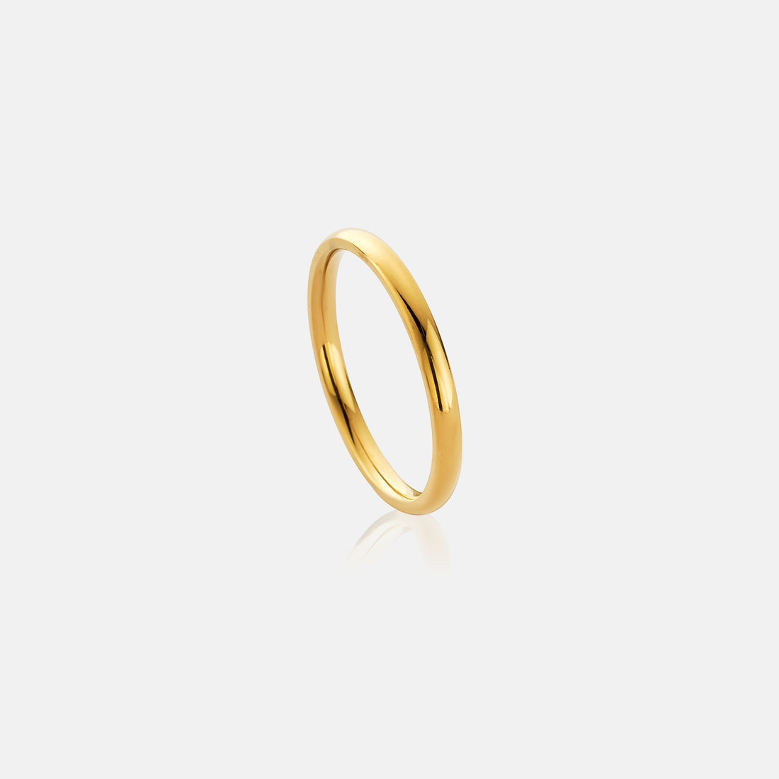 2MM ROUND BAND RING (GOLD)