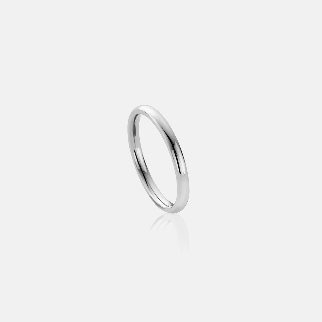 2MM ROUND BAND RING (SILVER)